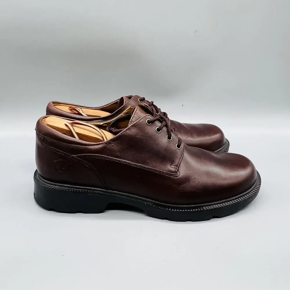 Timberland Shoes Mens 10 Brown Leather SMART Comfort Oxford Casual Walking